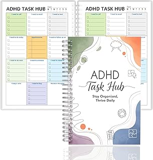 ADHD Planner for Focus & Productivity: Task Management Hub with Color-Co...
