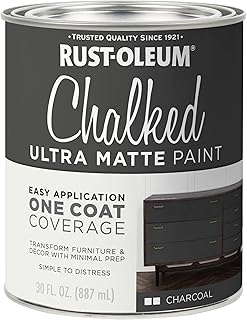 Rust-Oleum Charcoal Chalked All-in-One Ultra Matte Paint | One Coat Cove...