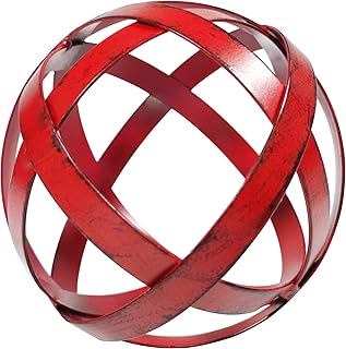 BSTGIFTS Decorative Sphere - Metal Band Sphere - Home Decor Accents - Ta...