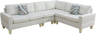 L Shape Home Furniture Modular Sectional Sofa Comfy Cozy Corner Sofas Sm...