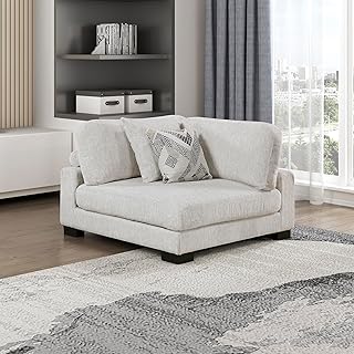 Lexicon Modular Sectional Sofa for Living Room, Textured Microfiber Corn...