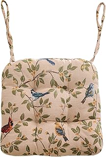 vctops Farmhouse Bird Print Chair Cushions with Ties U-Shaped Soft Comfo...