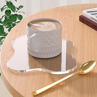 Acrylic Coaster Decorative Plates, Irregular Bar Drink Coaster, Clear Cl...