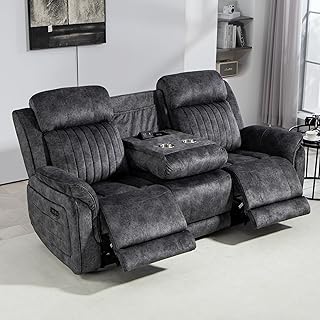 Zero Gravity Power Reclining Sofa with Adjustable Headrest, Electric Rec...