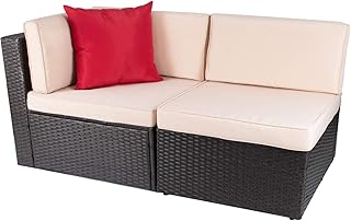 Devoko Patio Furniture Sofa Sets Outdoor All-Weather Sectional Corner So...