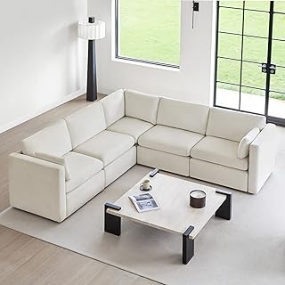 CHITA Oversized Corner Modular Sectional Fabric Sofa Set, FSC Certified ...