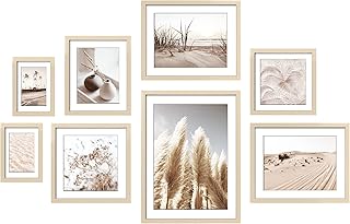 ArtbyHannah Gallery Wall Frame Set, 8 Pack Picture Frames Collage Wall D...