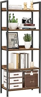 NUMENN Bookshelf, 5 Tier Bookshelves, Home Office Bookcase Shelf Storage...