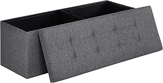 SONGMICS MAZIE Collection - 43 Inches Folding Storage Ottoman Bench, Ott...