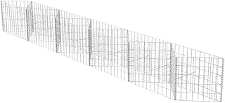 vidaXL Gabion Basket Planter/Retaining Wall, Rust-Proof Galvanized Steel...