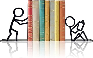 Bookends Decorative Metal Unique Office Desk Bookends Cute Book Ends Rea...