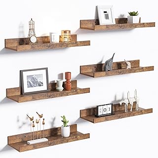 upsimples Floating Shelves for Wall, Wall Shelves for Decor Storage Set ...