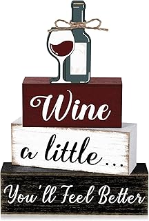 Marsui 4 Pcs Wine Tabletop Decor Rustic Coffee Bar Tiered Tray Decor Dec...