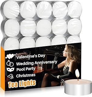 Tealight Candles - Tea Lights Candles Unscented Tea Tree Lights Mini Vot...