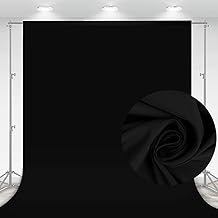 Aimosen 10 x 7 FT Black Backdrop Background for Photography, High Densit...