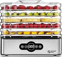 Magic Mill Food Dehydrator Machine | 5 Stackable Stainless Steel Trays J...