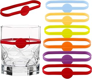 Outus 24 Pieces Drink Markers Glass Cup Wine Glass Bottle Strip Tag Mark...