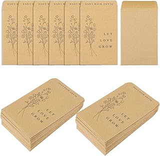 Whaline 200 Pack Wedding Favor Seed Packets Spring Summer Self-Adhesive ...