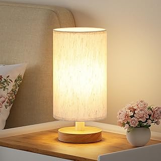 Fenmzee Small Table Lamp for Bedroom - Inline Control, Bedside Lamp with...