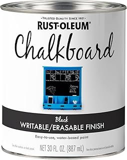 Rust-Oleum 206540 Chalkboard Brush-On Paint, 30 oz, Black