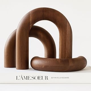 Wooden Arch Decor Set of 3 - Shelf Decor Aesthetic for Coffee Tables, Bo...