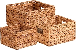 Honey-Can-Do Natural Wicker Storage Baskets, Perfect For Organizing, Sto...