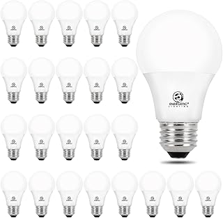 Energetic 24 Pack LED Light Bulbs 60 Watt Equivalent, A19 Warm White 300...