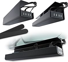 No-Screw Under Desk Cable Management Tray - Self-Adhesive Installation, ...