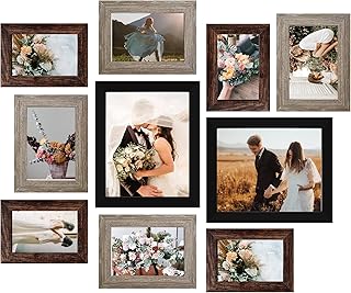 LUCKYLIFE Picture Frames Collage Wall Decor 10-Pack, Gallery Wall Frame ...