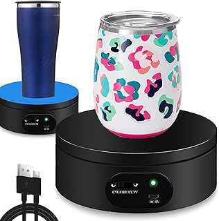 YVV Motorized Rotating Display Stand,Turner Cup Platform for Epoxy Glitt...