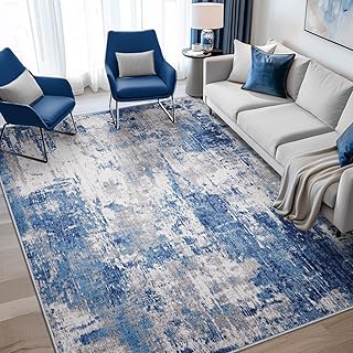 Washable Area Rugs 5'x7' Non-Slip Modern Abstract Soft for Living Room E...