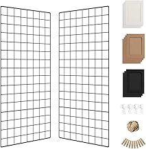 Wall Photo Grid Shelf, Wall Hanging Ins Art Display Grid Panel for Decor...