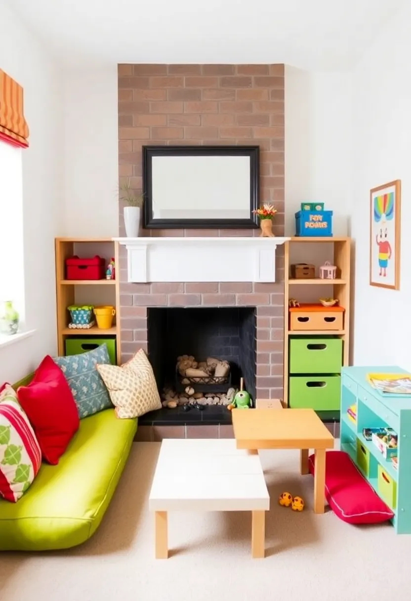 25+ Creative Ideas for Chimney Breast Living Room Design 10 25+ Creative Ideas for Chimney Breast Living Room Design - 10. Create a Kid-Friendly Space