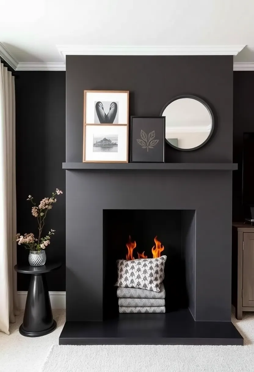 25+ Creative Ideas for Chimney Breast Living Room Design 12 25+ Creative Ideas for Chimney Breast Living Room Design - 12. Go Monochrome