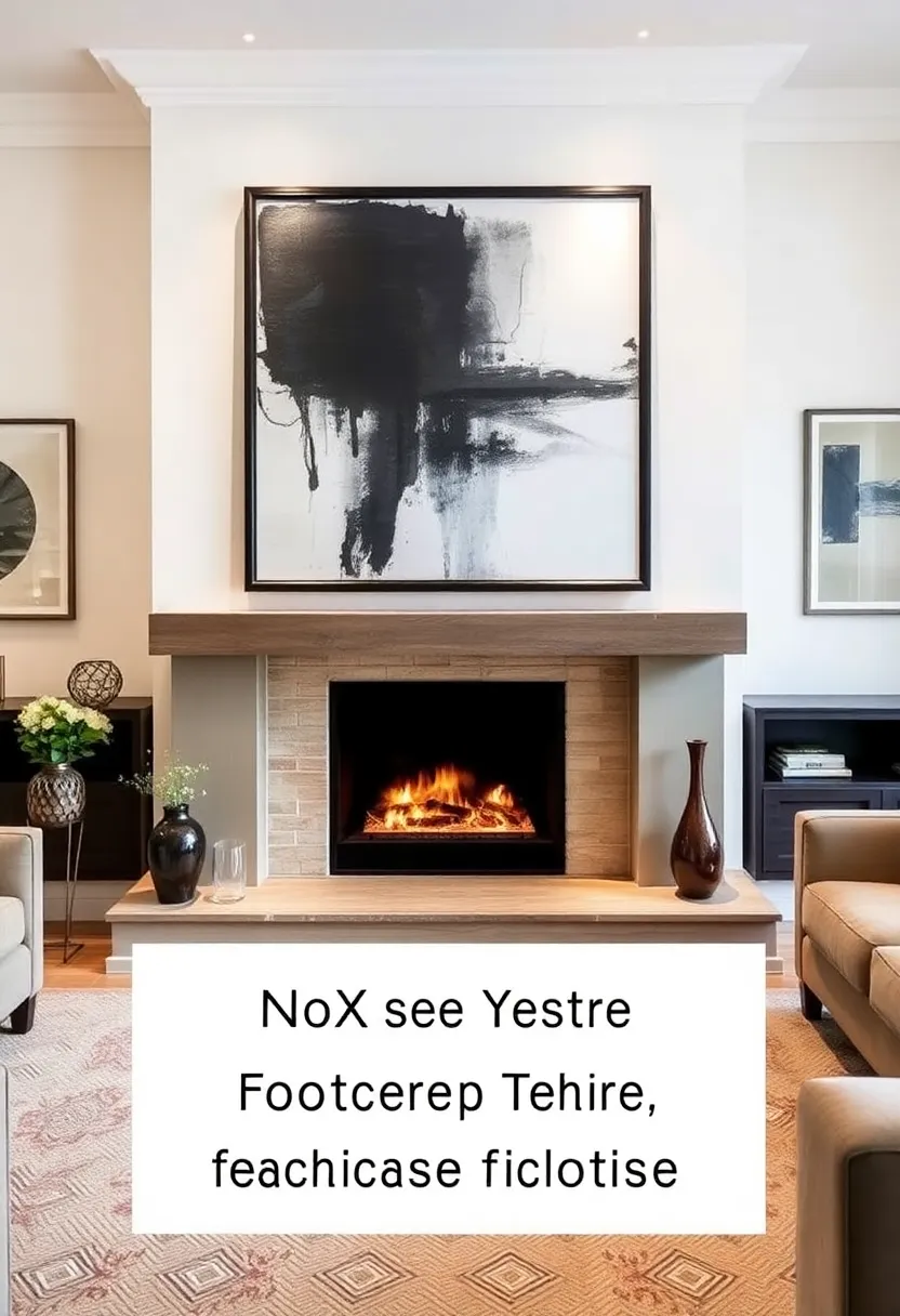 25+ Creative Ideas for Chimney Breast Living Room Design 17 25+ Creative Ideas for Chimney Breast Living Room Design - 17. Use Artwork as a Statement