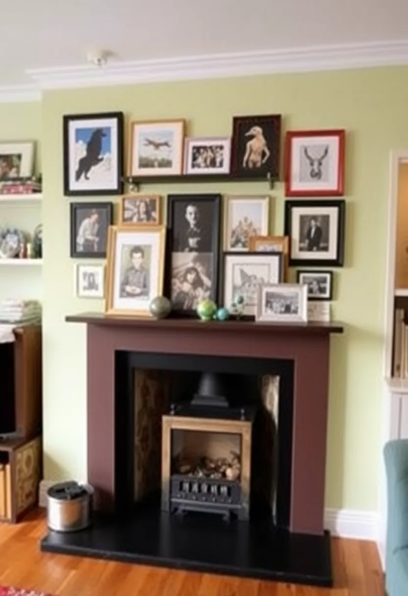 25+ Creative Ideas for Chimney Breast Living Room Design 1 25+ Creative Ideas for Chimney Breast Living Room Design - 1. Create a Statement Gallery Wall