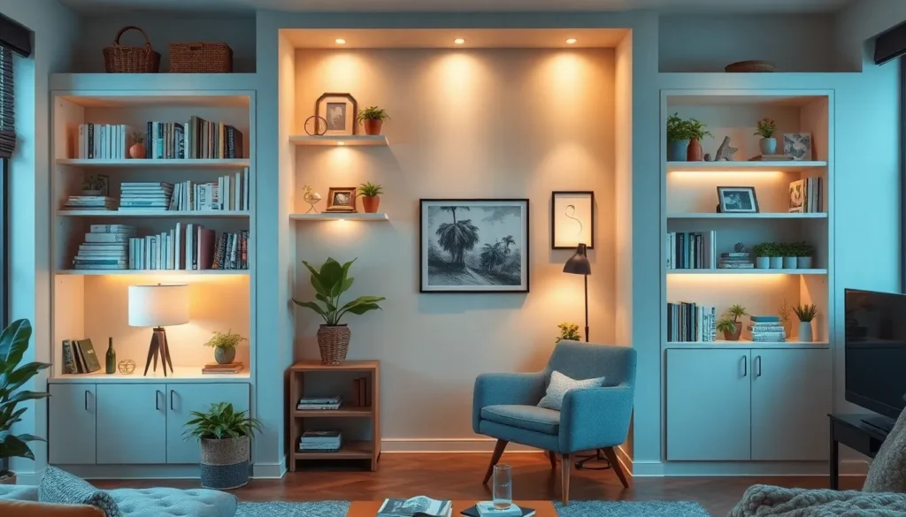 25+ Clever Alcove Ideas for Living Room Storage and Decor