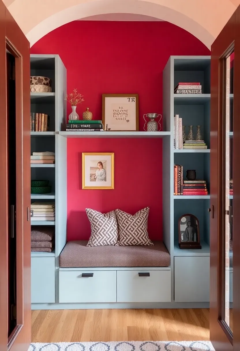 25+ Clever Alcove Ideas for Living Room Storage and Decor - 12. Closet Conversion into an Alcove Space