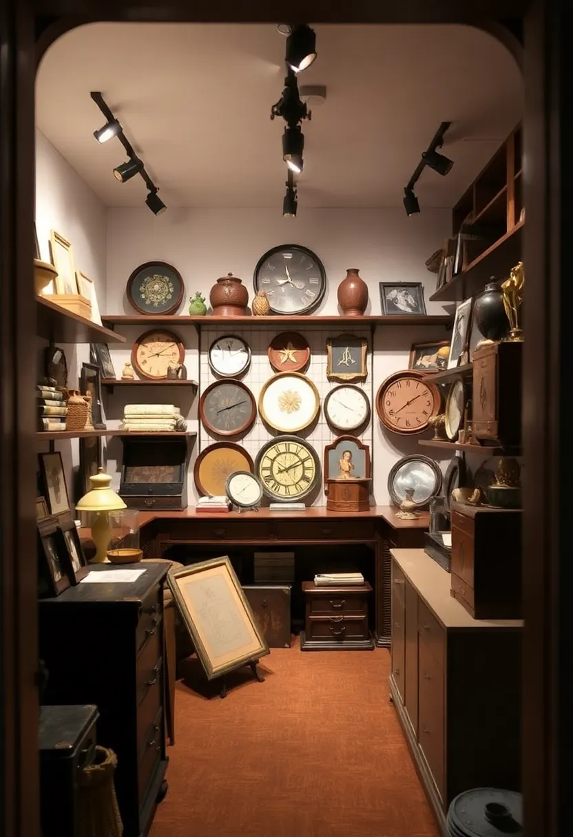 25+ Clever Alcove Ideas for Living Room Storage and Decor - 18. Alcove for Vintage Finds