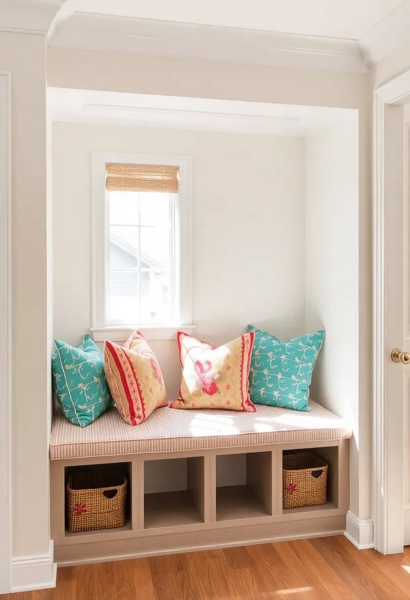 25+ Clever Alcove Ideas for Living Room Storage and Decor - 2. Built-in Bench with Storage