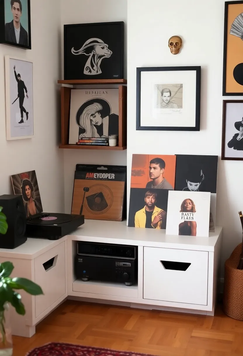 25+ Clever Alcove Ideas for Living Room Storage and Decor - 20. Alcove for Music Setup