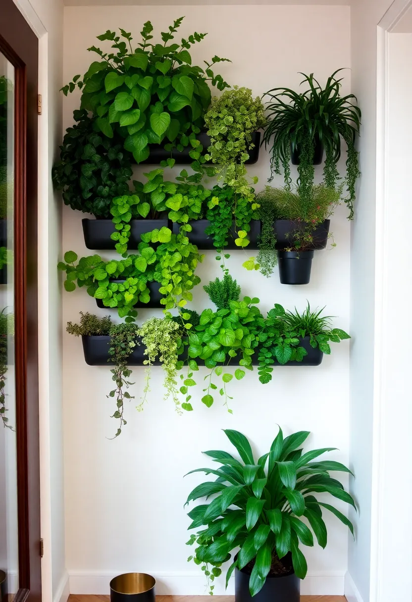 25+ Clever Alcove Ideas for Living Room Storage and Decor - 3. Vertical Garden Alcove