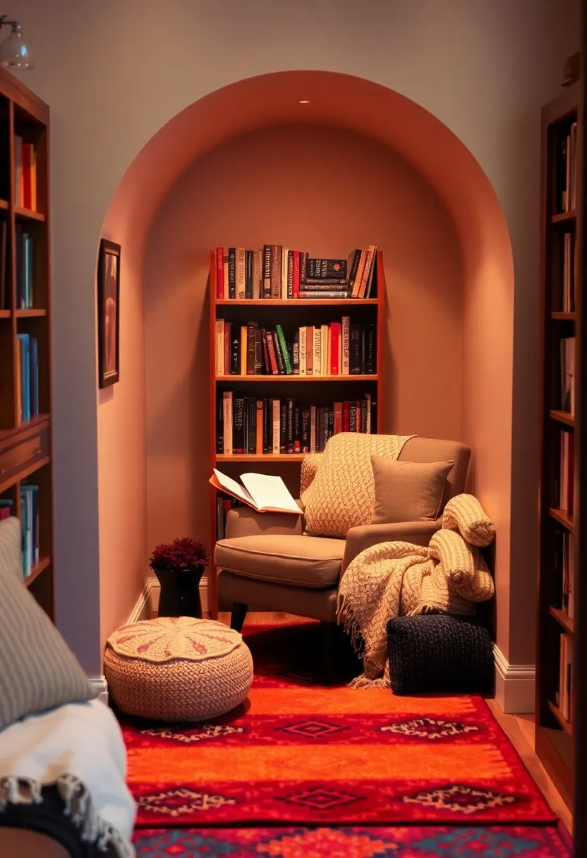 25+ Clever Alcove Ideas for Living Room Storage and Decor - 6. Cozy Reading Nook