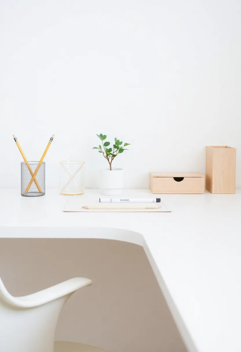25+ Desk Organization Ideas to Boost Focus and Productivity - 1. Minimalist Desk Accessories
