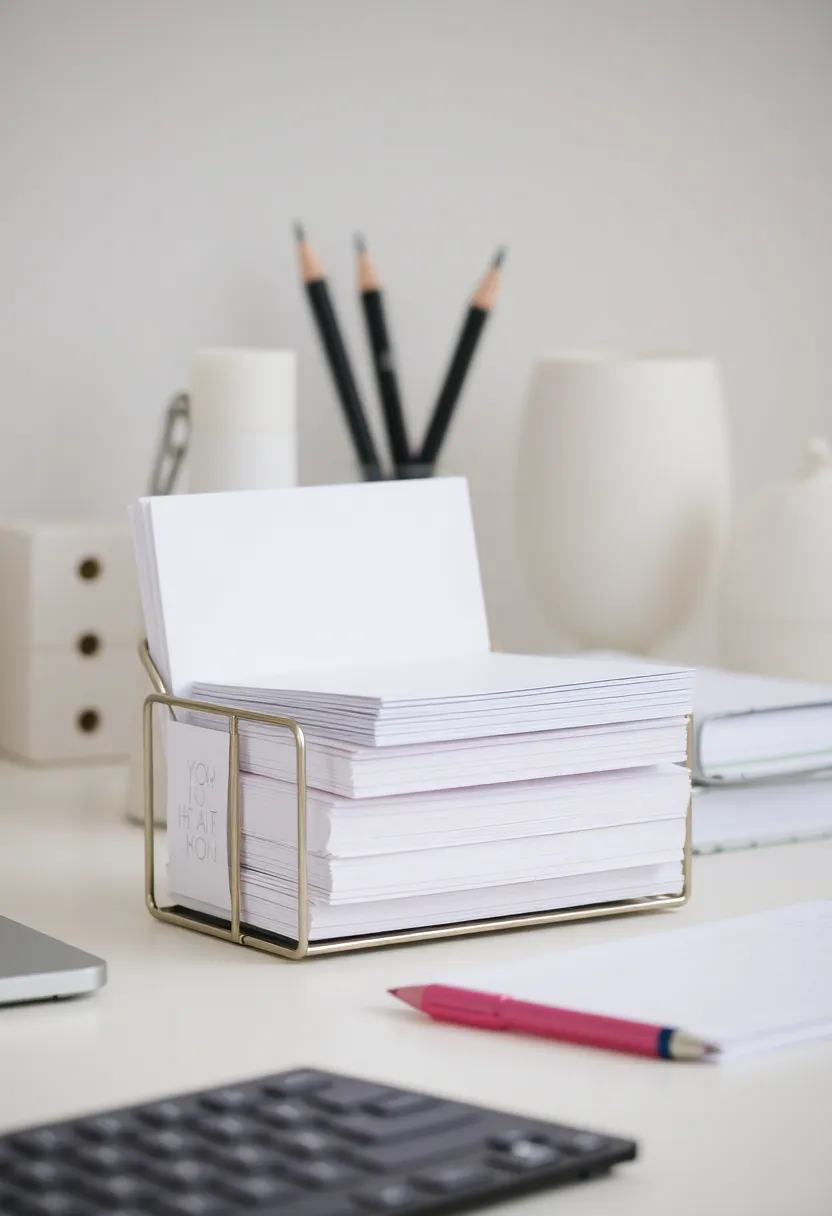 25+ Desk Organization Ideas to Boost Focus and Productivity - 17. Easy Access Notepads