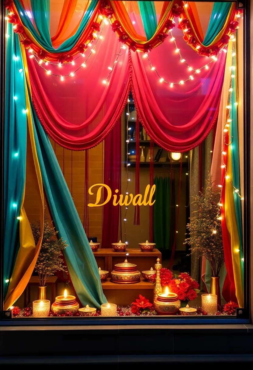 25+ Diwali Decoration Ideas for Living Room to Brighten Up Your Festive Space - 18. Creative Window Displays