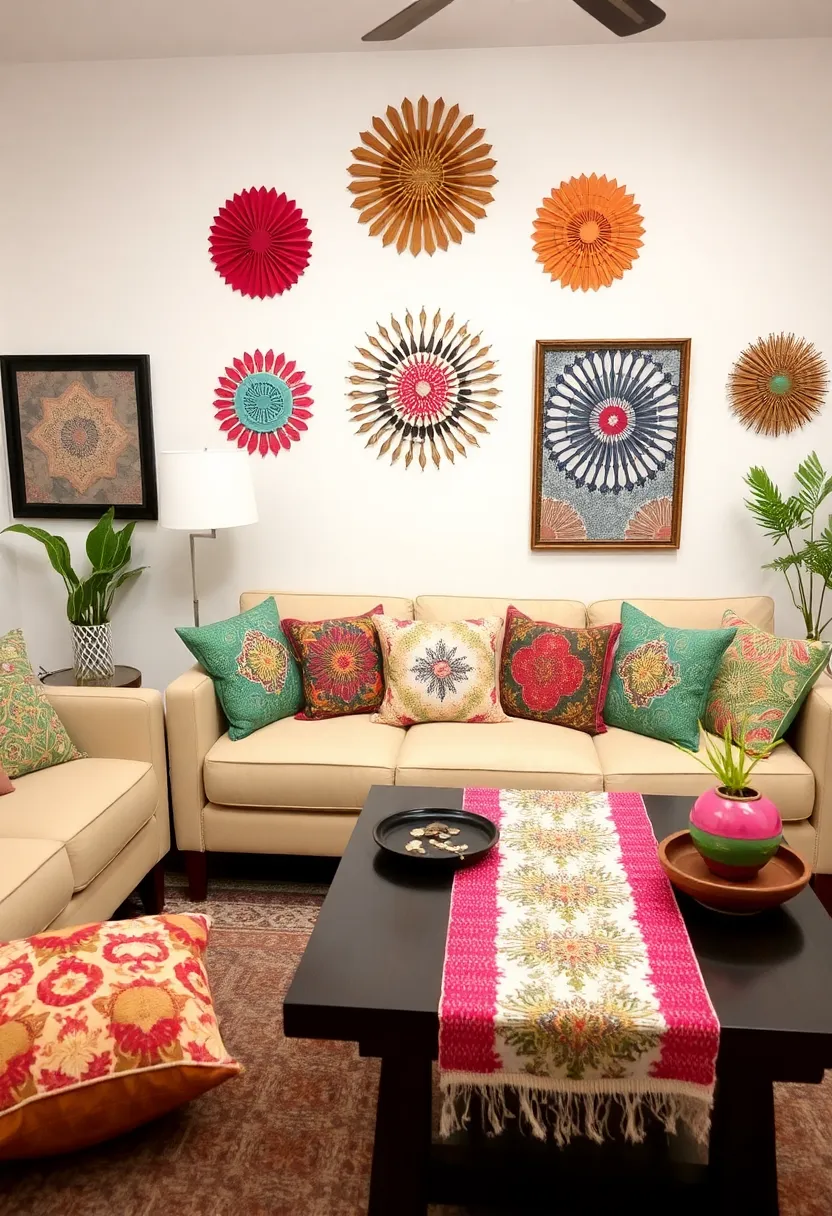 25+ Diwali Decoration Ideas for Living Room to Brighten Up Your Festive Space - 4. Upcycling Old Fabrics