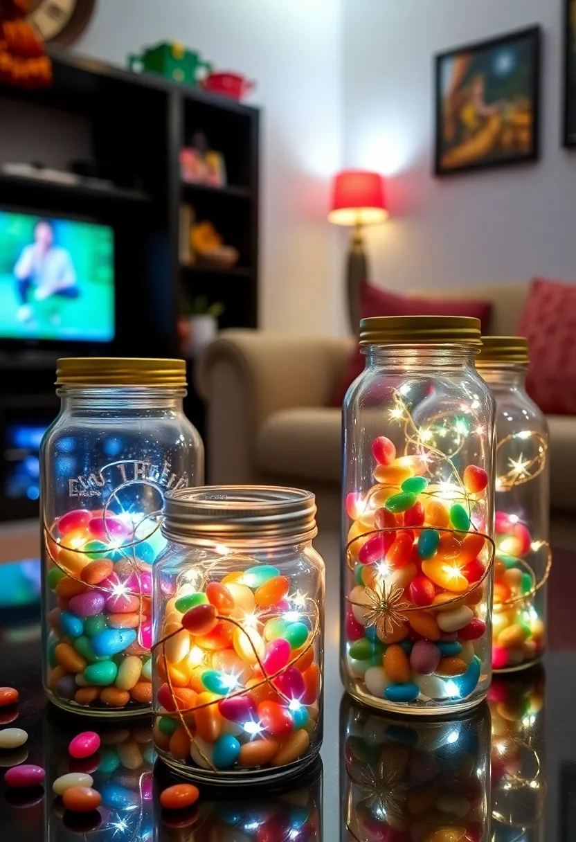 25+ Diwali Decoration Ideas for Living Room to Brighten Up Your Festive Space - 8. Decorative Glass Jars