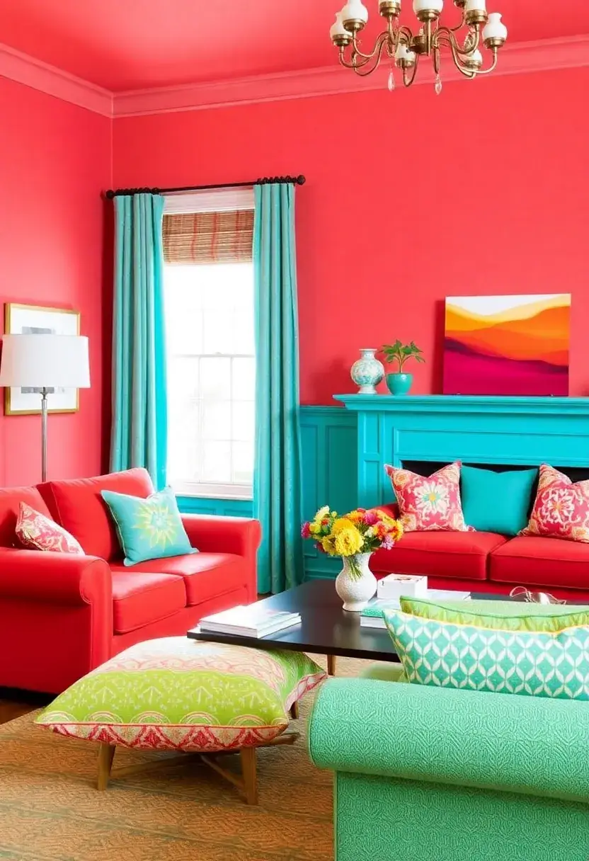 25+ Dulux Paint Ideas for Living Room Color Inspiration - 12. Vibrant Coral for Energy and Joy