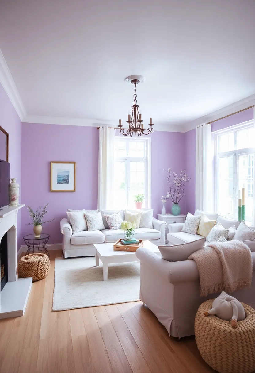 25+ Dulux Paint Ideas for Living Room Color Inspiration - 13. Soft Lilac for a Dreamy Ambiance